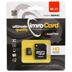 Card microSD cu adaptor, IMRO, 8Gb, Clasa 6 foto
