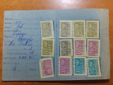 Carnet de abonat radio 1971- flancat cu 12 timbre, Documente