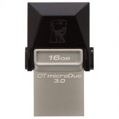 USB STICK KINGSTON model: DTDUO3/16GB-OTG capacitate: 16 GB interfata: 3.0 culoare: NEGRU foto
