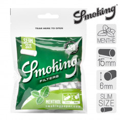 Filtre SMOKING MENTOL SLIM pentru rulat tutun / tigari foto