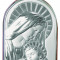Maica Domnului si Iisus, Lucrata pe Foita de Argint 925, 9.5x13.5cm
