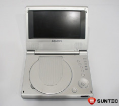 DVD Player Portabil 7 inch Majestic DVX300 cu baterie, incarcator recablat, incarcator de masina, telecomanda, casti si Geanta foto