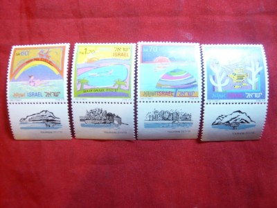 Serie - Turism 1989 Israel , 4 val. foto