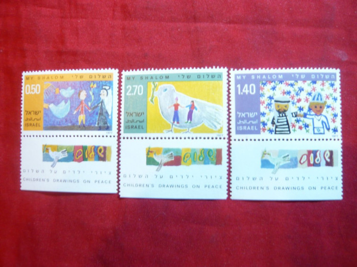 Serie - Desene Copii - Pace 1977 Israel , 3 val.