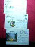 Set 3 Carti Postale speciale tematica Agricultura , cca.1974 ,buletin avertizare, Circulata, Printata