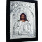 Iisus Hristos, 25X31cm, Argintie cu Rama Neagra, Dreptunghiulara