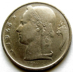 RARITATI , Belgia , Leopold III (1934-1951) , 5 Francs 1948 ,TIRAJ MIC foto