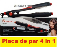 Placa de creponat ondulat intins parul 4 in 1 Surker foto