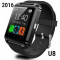 Smartwatch U8 Bluetooth Negru Model nou 2016 +CADOU