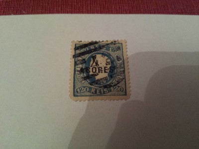 portugalia/colonii/azore 1868-82 regele luis / 120 R / cota peste 100 euro foto