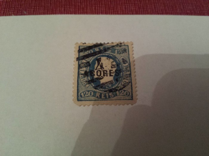portugalia/colonii/azore 1868-82 regele luis / 120 R / cota peste 100 euro