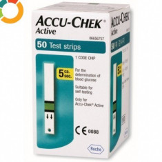 2 cutii cu 50 de teste glicemie fiecare Accu Chek Active cu transport inclus. foto