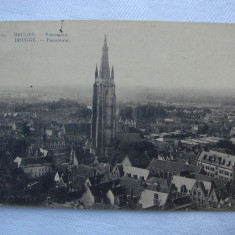 Carte postala circulata la 23.08.1928 - Panorama BRUGES