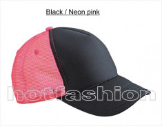 SAPCA, SEPCI TRUCKER cu plasa, Snapback, RETRO, Black/Neon Pink - EXCLUSIV ! foto