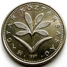 UNGARIA , 2 FORINT 1997 , PLANT - the Hungarian crocus , 19mm. foto