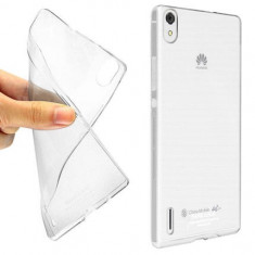 HUSA silicon tpu extra slim 0.5mm + FOLIE protectie HUAWEI ASCEND P7 foto