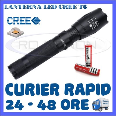 LANTERNA POLICE ULTRAFIRE CU LED CREE T6 - ZOOM - 5 FAZE INSTANTE LUMINOASE foto