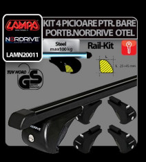 Kit 4 picioare pt. bare portbagaj otel Nordrive Rail-Kit Steel - CRD-LAMN20011 foto