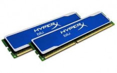 Vand memorie DDR3 16gb dual chanel KINGSTON HYPERX BLU , 2 x 8gb, garantie foto