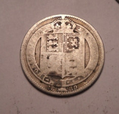 Anglia 1 One Shilling 1889 foto