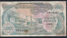 Congo 100 Francs 1963 P#1a foto
