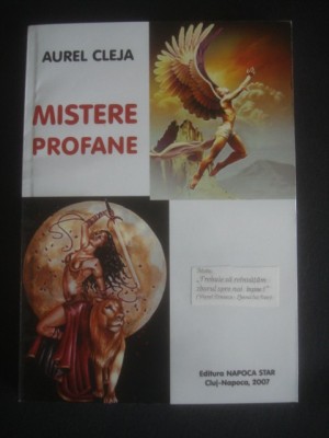 AUREL CLEJA - MISTERE PROFANE * cu autograf foto