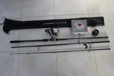 Lanseta Crap Diamant Alb Calida 3,60 Metri 4 Lbs + Mulineta XZ8000 Long Cast foto