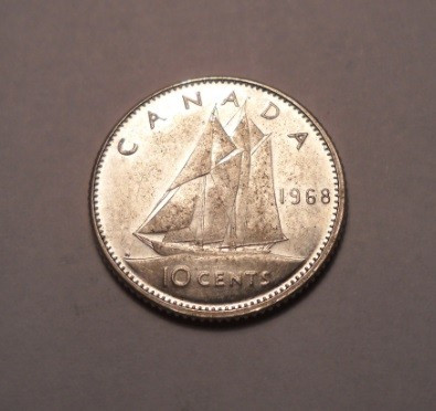 Canada 10 Cents 1968 UNC foto