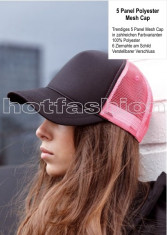 SAPCA, SEPCI TRUCKER cu plasa, Snapback, RETRO, Black/Neon Pink, EXCLUSIV ! foto