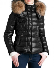 Geaca dama cu blanita naturala - MONCLER Armoise - SUPER PROMOTIE!!! - PE STOC foto