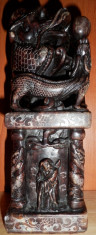 Statueta Dragon China (arta sculptura tablou decorativ colectie marmura jad) foto