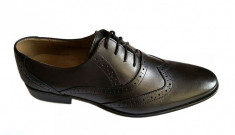 Pantofi barbati lux - eleganti din piele naturala cu siret - Model Fabiano foto