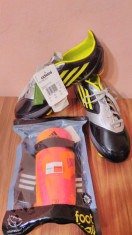 Ghete de fotbal Adidas F10 TRX FG J + protectii de tibie Adidas F50 foto