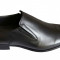 Pantofi negri barbati lux - eleganti din piele naturala cu elastic - Model Valentino
