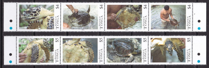 Tonga 2013 fauna marina testoase MI 1860-67 2 streif MNH w25