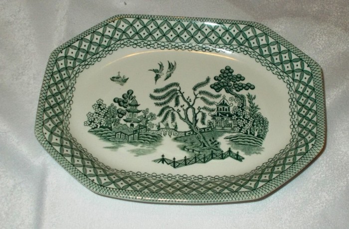 Platou - portelan Englezesc - Royal Staffordshire - Willow - 1940 - 22 cm