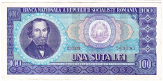3) Bancnota 100 Lei 1966 portret Balcescu VF/XF foto