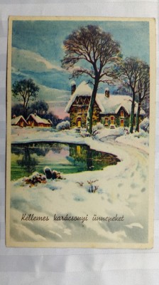 FELICITARE DE CRACIUN - LIMBA MAGHIARA - ANUL 1942 foto