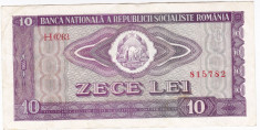 1) Bancnota 10 Lei 1966 VF foto