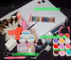Kit unghii false geluri colorate lampa uv+ GHID APLICARE - KIT COCO foto
