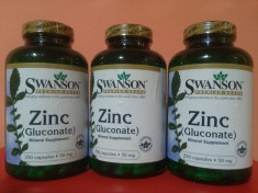 ZINC 50 mg, 250 capsule - acnee, sinteza ARN, cel mai bun pret in Romania! foto