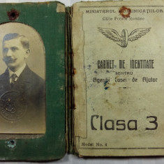 CFR - CARNET DE IDENTITATE - AUTORIZATIE DE CALATORIE - ATEL. CFR CLUJ ANUL 1921