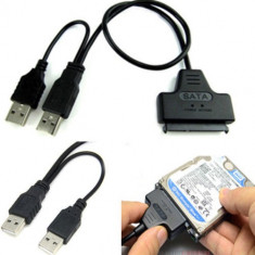 Cablu adaptor convertor SATA TO USB 2.0 pentru 2.5 inch HDD laptop extern foto