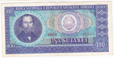 5) Bancnota 100 Lei 1966 portret Balcescu foto