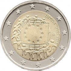 REDUCERE - Drapelul UE - Lituania moneda comemorativa 2 euro 2015 - UNC foto
