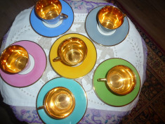 SET CAFEA PORTELAN BOHEMIA , ORIGINAL ANII 70 SUPERB foto