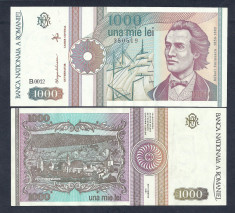 ROMANIA 1000 1.000 LEI 1991 UNC [0] serie cu punct , necirculata foto