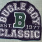 314 -EMBLEMA MARE - BUGLE BOY CLASSIC -EST. ,,B&quot; 1977 -starea care se vede