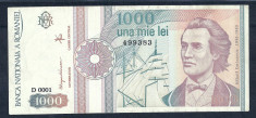 ROMANIA 1000 1.000 LEI 1991 [25] serie fara punct foto