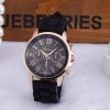 Ceas unisex model GENEVA auriu bratara silicon + cutie simpla cadou, Analog, Casual, Quartz